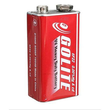 Hộp 10 Viên Pin Vuông GOLITE 9V