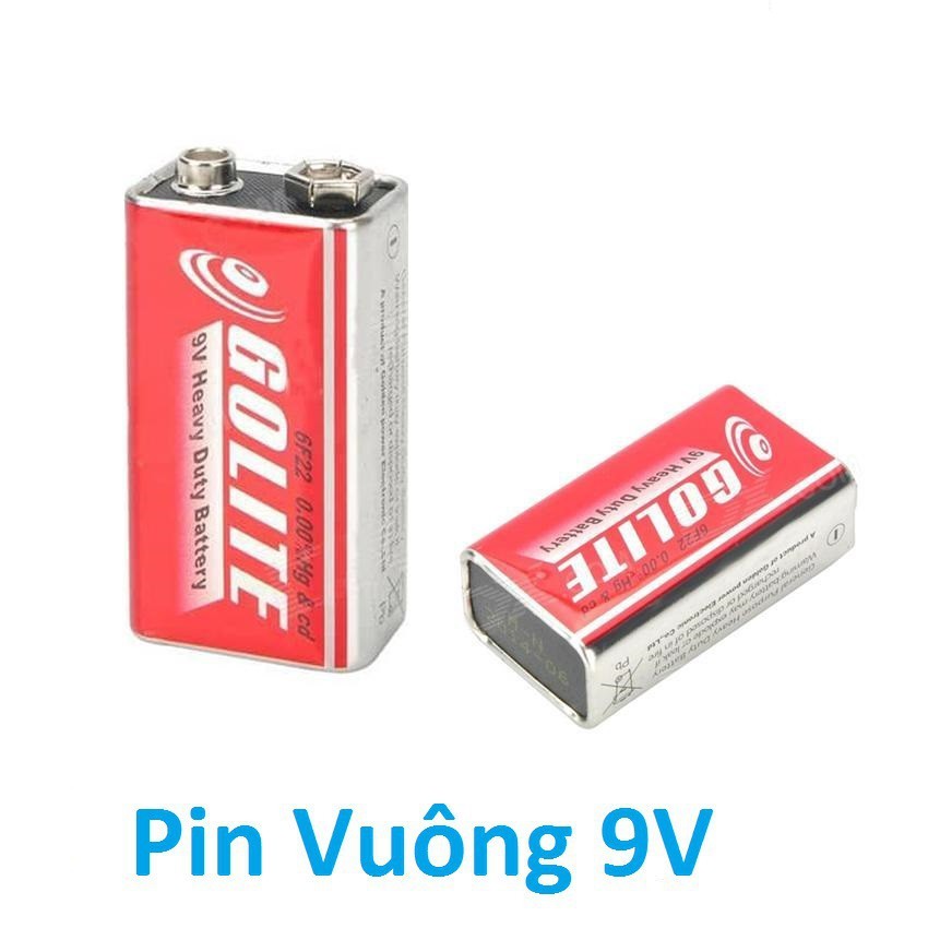 Hộp 10 Viên Pin Vuông GOLITE 9V