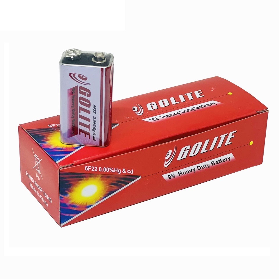 Hộp 10 Viên Pin Vuông GOLITE 9V