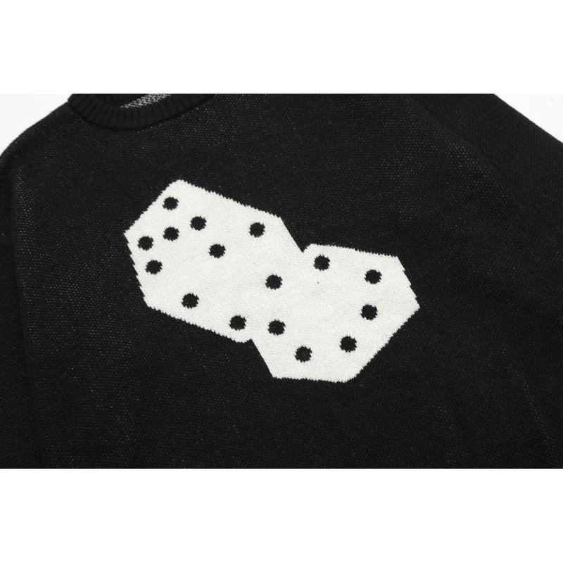 STUSSY DICE KNIT 23SS - Áo len unisex xúc xắc thu đông streetwear