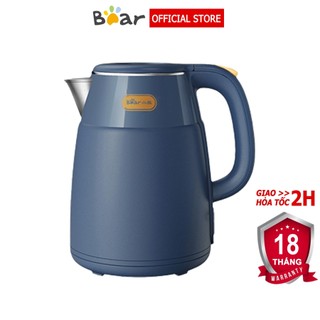 Ấm đun siêu tốc Bear 1.5L công suất lớn 1500W, ấm siêu tốc lõi Inox đun nhanh sôi – Hàng chính hãng