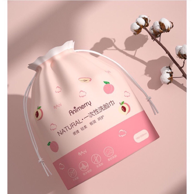 Khăn mặt khô Animerry dùng 1 lần lau khô, lau ướt , Giấy lau mặt dùng một lần, Bông tẩy trang