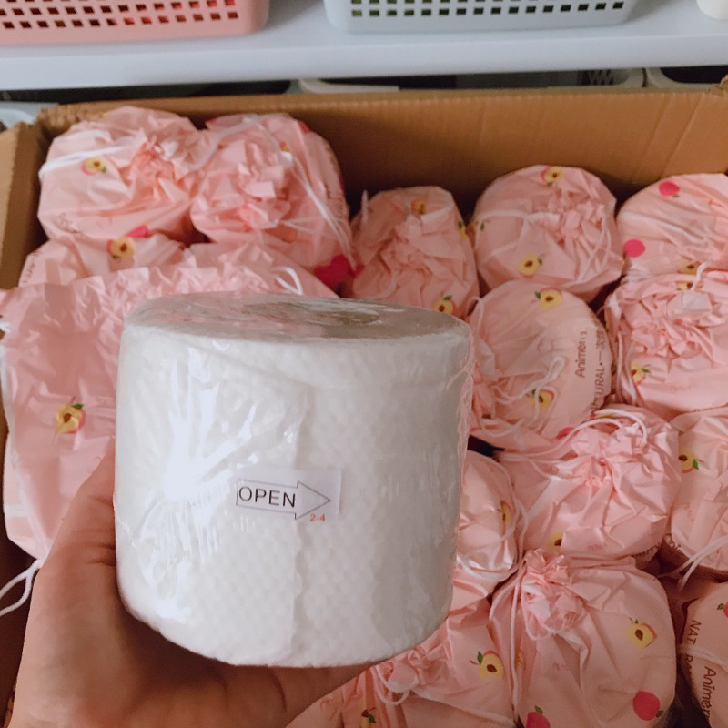 Khăn mặt khô Animerry dùng 1 lần lau khô, lau ướt , Giấy lau mặt dùng một lần, Bông tẩy trang