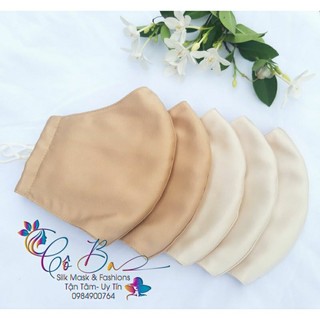 Khẩu trang lụa tằm ướt, lụa ngo.c tra.i