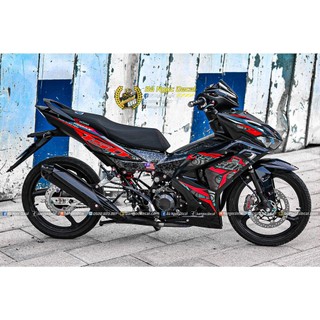 Tem dán rs150r xe winner x v3 màu đen đỏ