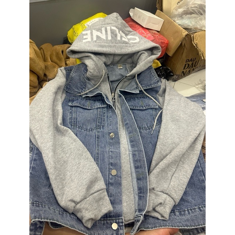 Áo Khoác Bò Ce.line Form Rộng Unisex Thời Trang Dành Cho Các Đôi