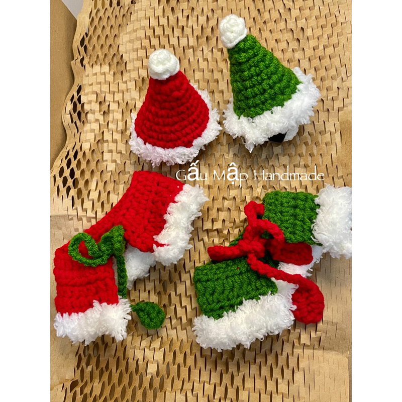 Sét mũ + yếm noel chó mèo