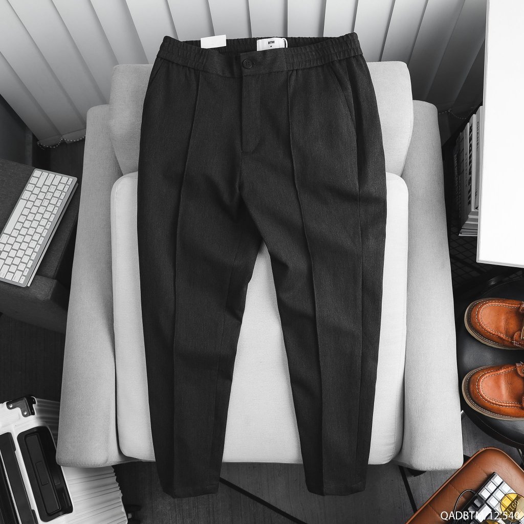 Quần dài âu nam BTM, quần âu nam lưng chun, chất vải tuypxi cao cấp, form đứng 12540