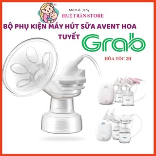 Bộ phụ kiện máy hút sữa Avent hoa tuyết, Phụ kiện thay thế phễu máy hút sữa Avent, Dây hơi máy hút sữa Avent