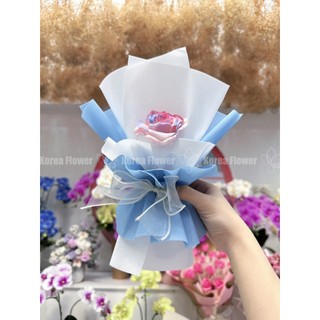 Cốt hoa, bó hoa 1 bông giấy xốp hàn có mút xanh cắm hoa tươi hoa khô