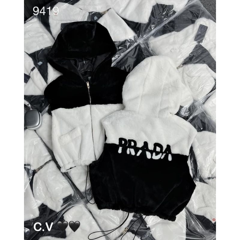 Áo gile lông pha màu chữ lưng hàng QCL1