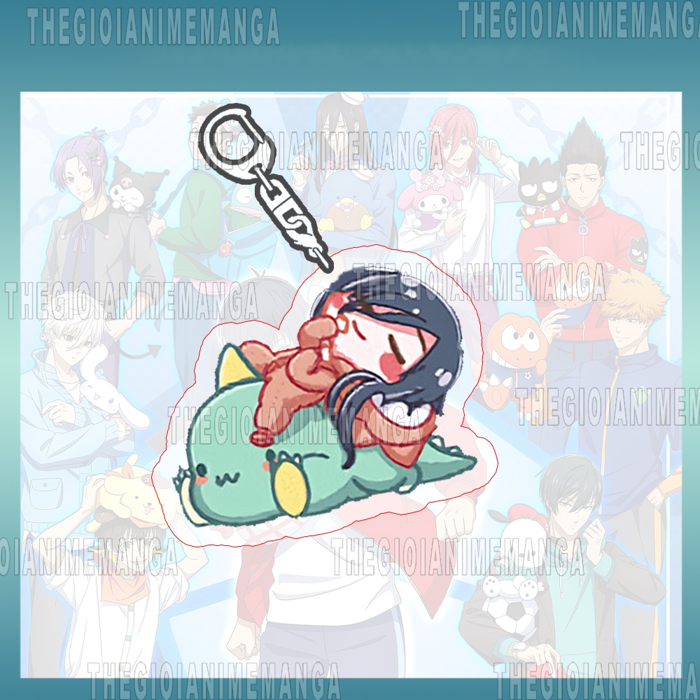 Móc khóa in hình BLUE LOCK Tiền đạo số 1 ver KHỦNG LONG anime chibi Mica trong acrylic quà tặng dễ thương