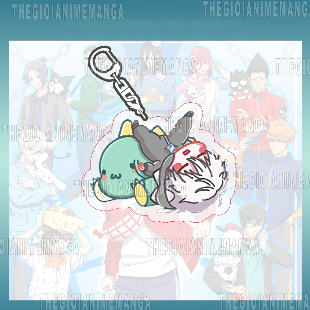 Móc khóa in hình BLUE LOCK Tiền đạo số 1 ver KHỦNG LONG anime chibi Mica trong acrylic quà tặng dễ thương