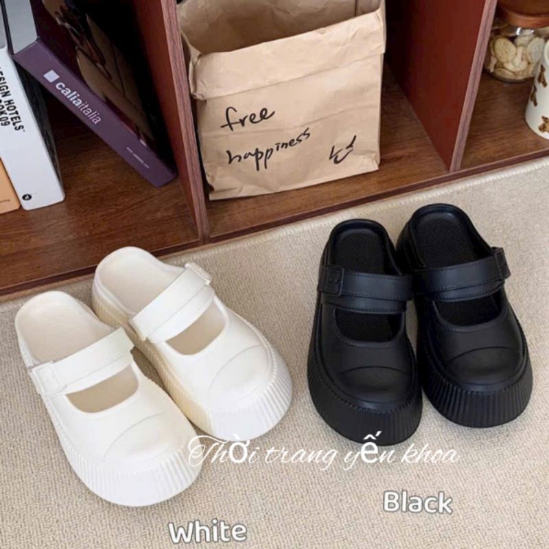 Dép Sục Quai Hậu Nữ Tiểu Thư Gắn kèm Sticker