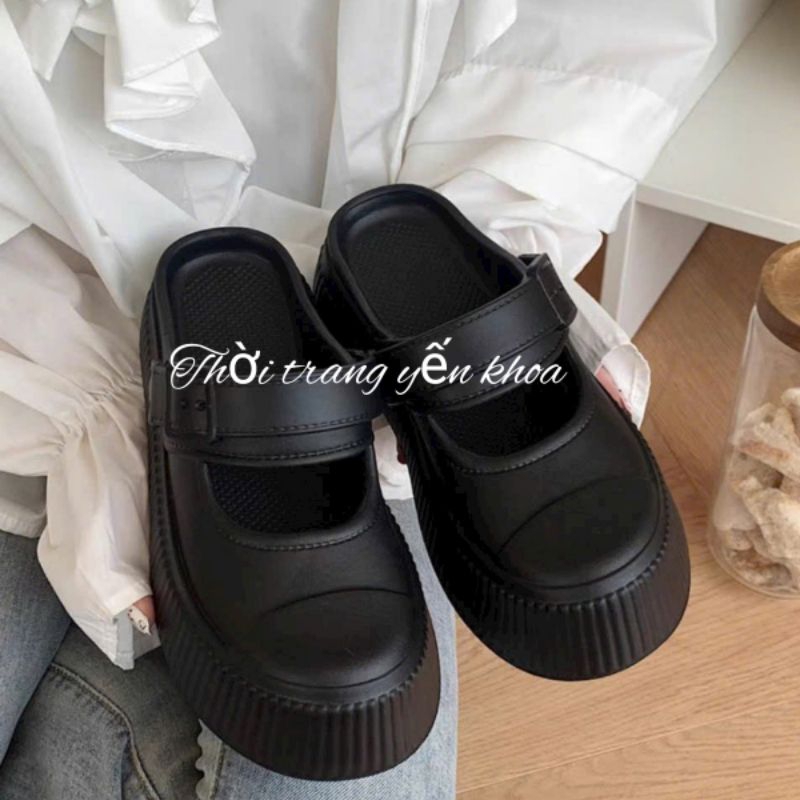 Dép Sục Quai Hậu Nữ Tiểu Thư Gắn kèm Sticker