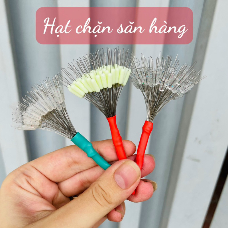 Sét 100 chặn silicon, chụp mani silicon cho câu Đài