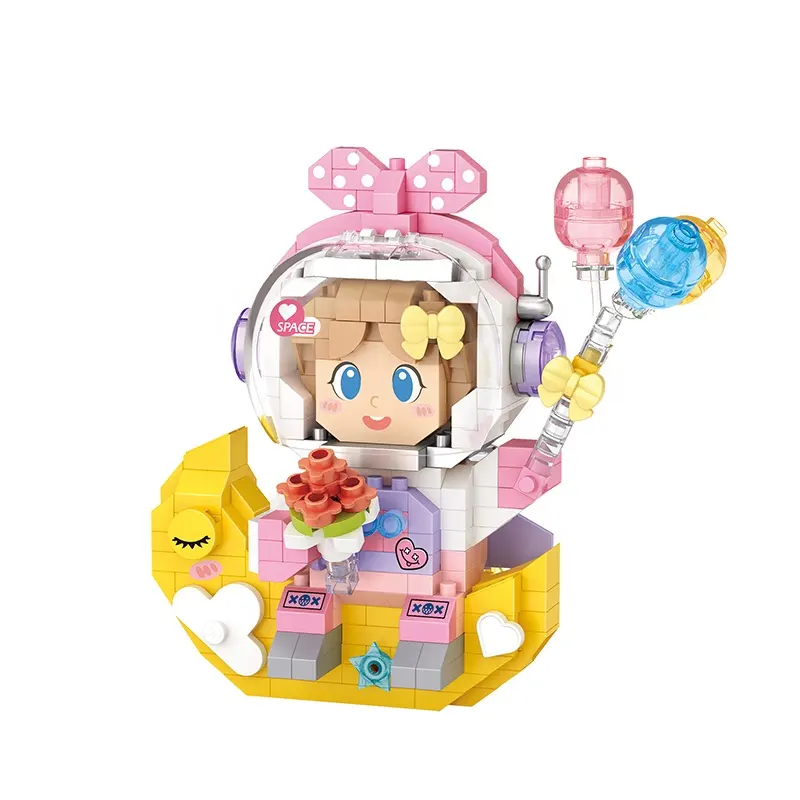 Bộ lắp ráp mô hình nhà, phi hành gia dễ thương mẫu mới