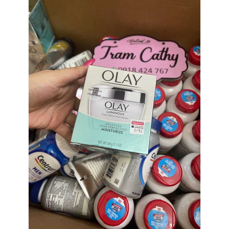 Hàng Mỹ] Kem Dưỡng Trắng Da Mặt Olay Luminous Adv Tone Perfecting Cream