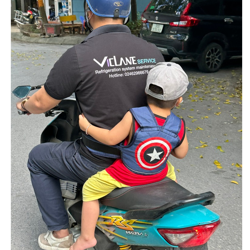 Đai xe máy cho bé ,Đai an toàn cho bé đi xe máy có Phản Quang loại CAO CẤP