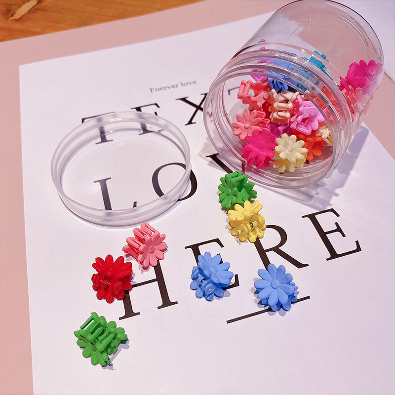 Set 30 Kẹp Tóc Kèm Hộp Nhựa Tái Sử Dụng Hình Hoa,Hình Sao, Hình Thú Xinh Xắn Mini Dễ Thương Xinh Xắn Phong Cách Hàn Quốc
