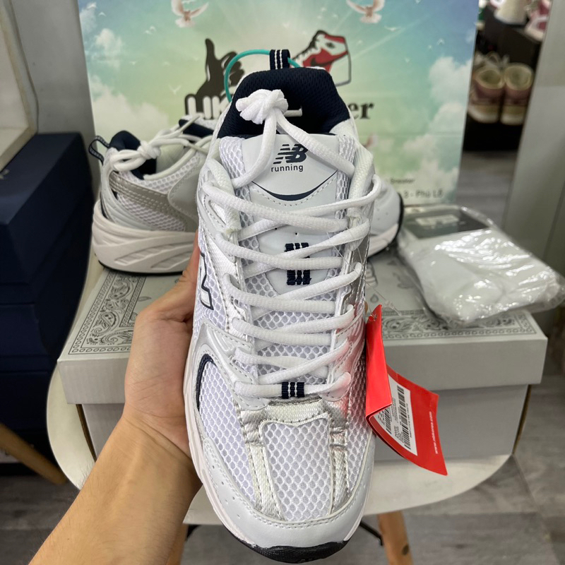 Giày Thể Thao New Balence 530 Xám Bạc Full Box Hàng Xịn Cho Nam Nữ Tặng Tất + Hộp Bảo Vệ