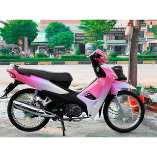 Tem trùm chuyển sắc hồng loang cho xe máy wave 50cc, wave 110.,,