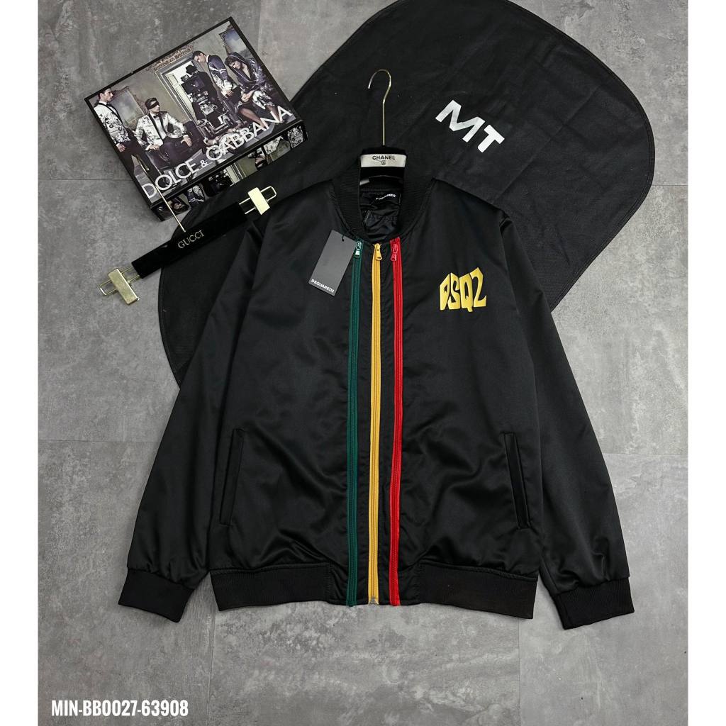 Áo Khoác Nam DSQ Khóa Màu Sắc Mới Nhất - Áo Gió Nam DSQ In Chữ Phối Khóa Siêu Đẹp