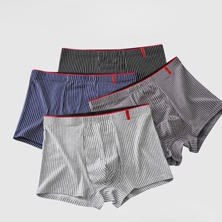 Hộp 4 Quần Sịp Boxer Thun Lạnh Cao Cấp Kháng Khuẩn Khử Mùi Họa Tiết Kẻ Sọc NTA UNDERWEAR
