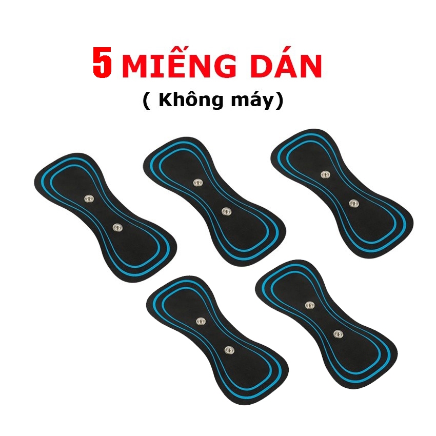 Combo 5 miếng dán xung điện EMS Massage cổ vai gáy hình bướm thích hợp mọi loại máy massage mini