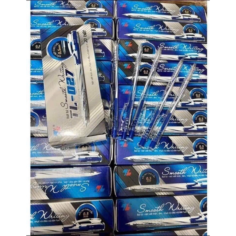 Hộp 20 cái bút bi thiên long ngòi mực chuẩn