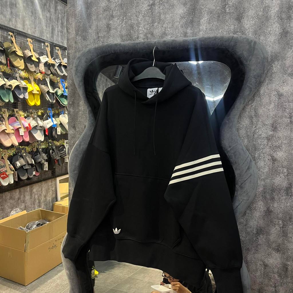 Áo Hoodie Chính Hãng Adidas Neuclassics Adicolor Shop Xám Store