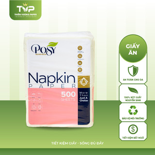 KHĂN GIẤY ĂN POSY 500 TỜ KHỔ 330 SIÊU DAI, SIÊU MỀM MẠI | TÚI 1 KG GIẤY ĂN POSY SIÊU MỀM MỊM