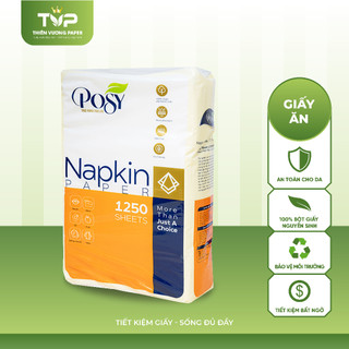 KHĂN GIẤY ĂN POSY 1250 TỜ KHỔ VUÔNG | 1KG GIẤY ĂN POSY SIÊU MỀM MỊN, SIÊU DAI