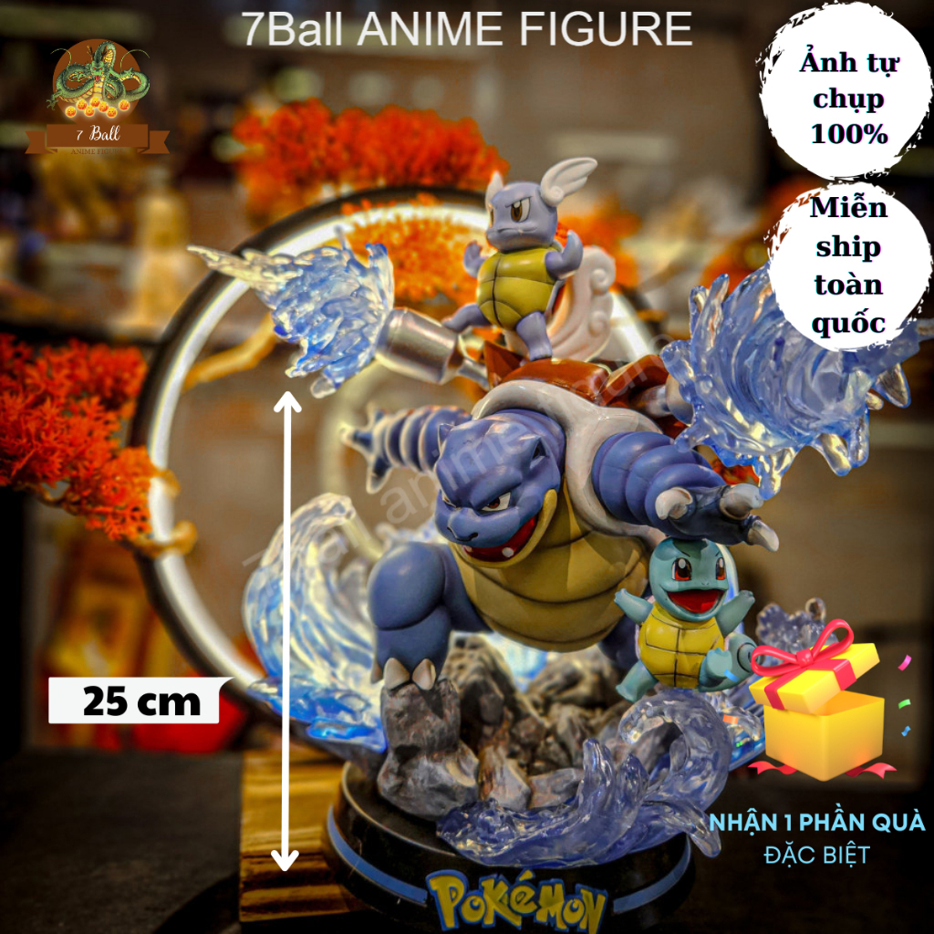 Mô hình pokemon tiến hóa các cấp - charizard,charmander,Genga,Mew,Mewtwo,squirtle - ếch ninja - rồng xanh rồng đỏ