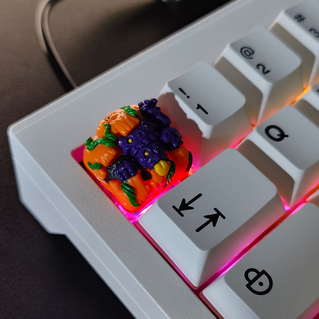 Nút bàn phím cơ artisan keycap pumpskull halloween