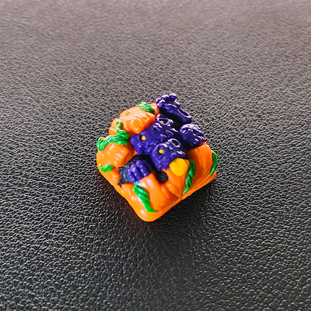 Nút bàn phím cơ artisan keycap pumpskull halloween
