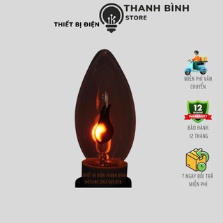 Bóng Đèn Led Hình Ngọn Lửa Nhấp Nháy Cho Đèn Thờ 3W Đui E12