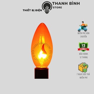 Bóng Đèn Led Hình Ngọn Lửa Nhấp Nháy Cho Đèn Thờ 3W Đui E12
