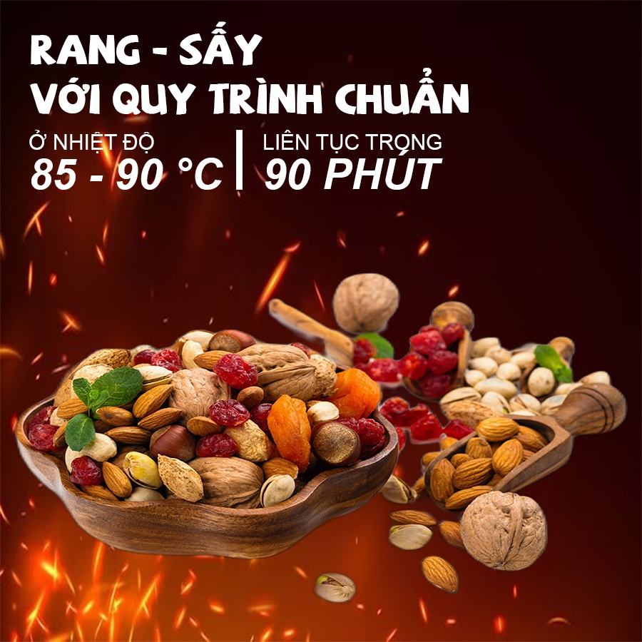 Hạt dinh dưỡng mix 8 loại HT.NUTS hũ 300g/500g, hạt dinh dưỡng cho chị em, bà bầu, ăn kiêng, giảm cân