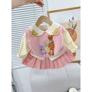SET 3CT VÁY KÈM GILE CHO BÉ- B569