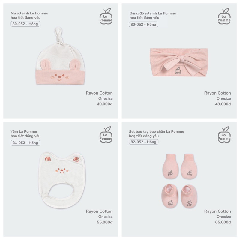 Phụ kiện Mũ, Băng đô, Yếm, BTBC sơ sinh siêu xinh dành cho bé yêu