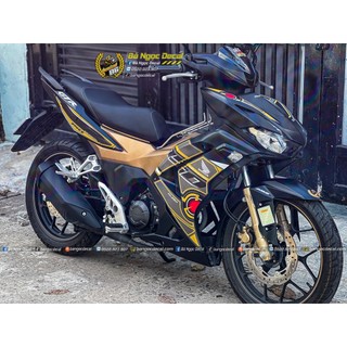 Tem dán gtr xe winner x v3 màu đen nhám vàng đồng