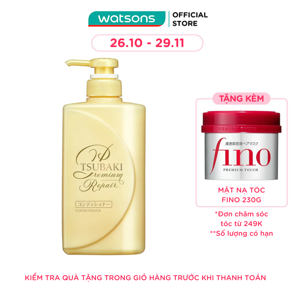 [Mã FMCGWA101 giảm 8% đơn 250K] Dầu Xả Tsubaki Premium Repair Conditioner Phục Hồi Hư Tổn 490ml