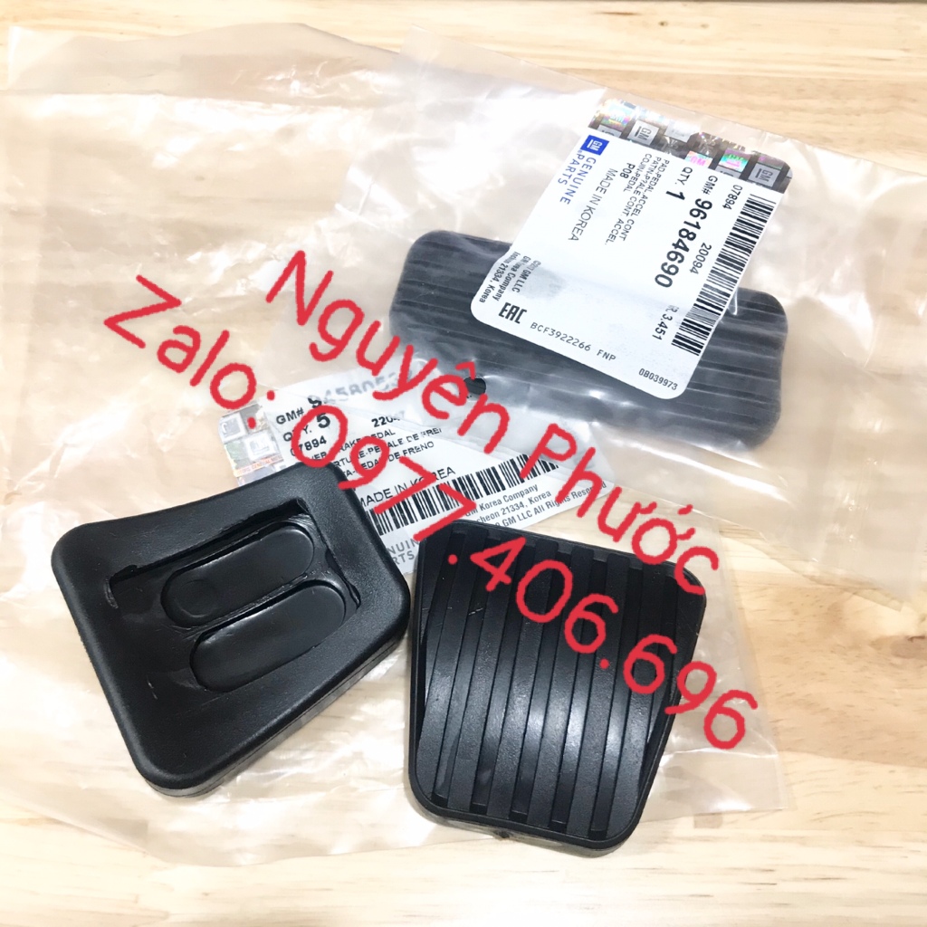 Cao su chân côn, phanh, ga  hàng xịn GM Nubira, Lanos, Gentra, Aveo...