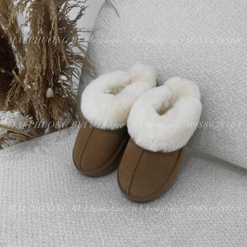 Sục da lộn lót lông mai phương bùi