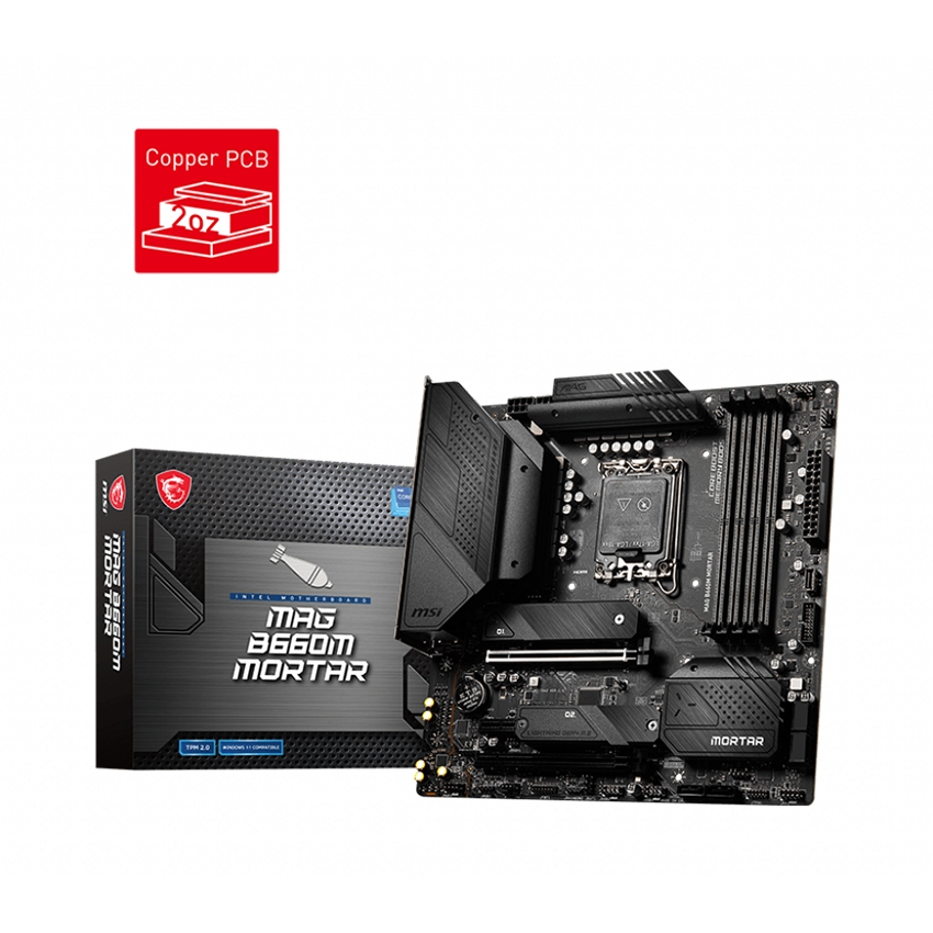 COMBO Main msi B660M MORTAR NEW FULL BOX + CPU I5 12400F hàng chính hãng bảo hành 36 tháng