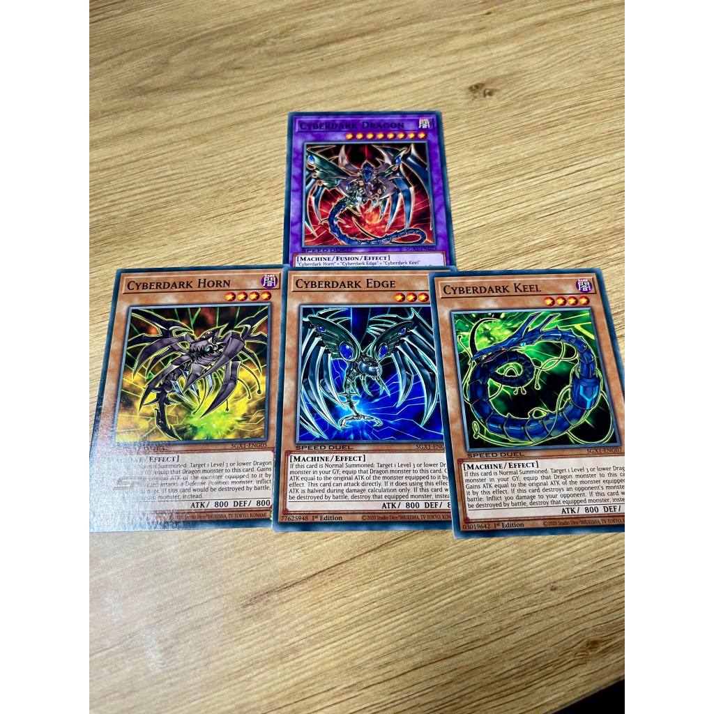Lá bài thẻ bài Yugioh Combo 4 lá cyberdark dragon - Tặng bọc bài nhựa bảo quản