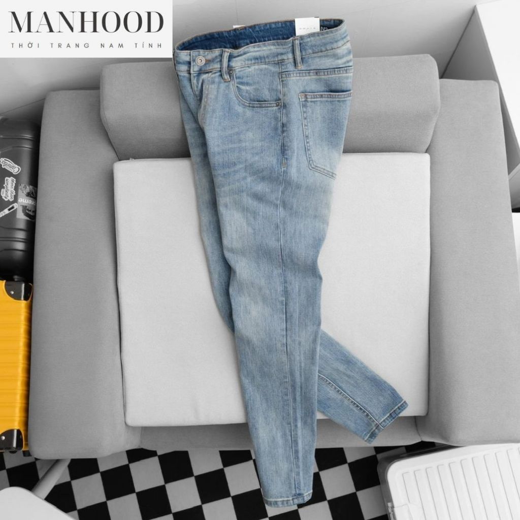 Quần jean nam, quần bò nam denim, màu xanh nhạt, xanh đậm form skinny nam tính QJN003631
