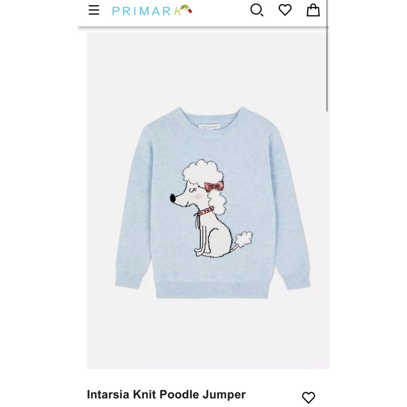 Áo len xanh dịu hình cún cho bé