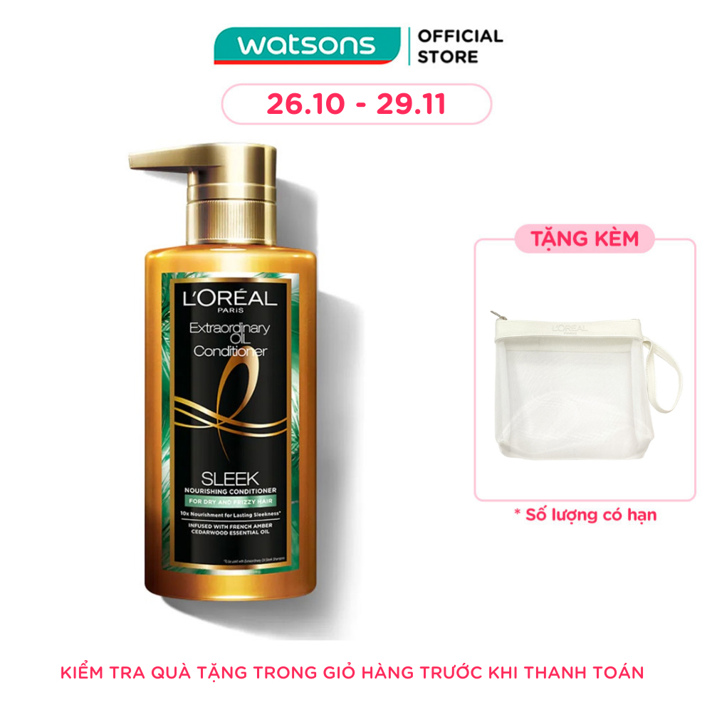 Dầu Xả L'oreal Paris Extraordinary Oil Dưỡng Tóc Suôn Mượt 440ml